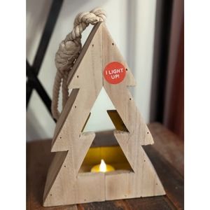 Wooden Christmas Tree with Light